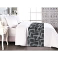thumbnail image 1 of Abstract Bed Runner, Halftone Effect Dots as Squares Geometric Shapes Monochrome Style Modern, Decorative Accent Bedding Scarf for Hotels Homes & Guest Rooms, King, Dark Grey and White, by Ambesonne, 1 of 3