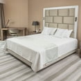 thumbnail image 1 of Abstract Bed Runner, Nostalgic Repeating Pattern with Tiny Squares on Vertical Lines, Decorative Accent Bedding Scarf for Hotels Homes and Guestrooms, Queen, Off White Multicolor, by Ambesonne, 1 of 2
