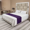 thumbnail image 1 of Abstract Bed Runner, Simplistic Hand Drawn Like Symmetric Tribal Object Bohemian Essentials, Decorative Bedding Scarf for Hotels Homes and Guestrooms, Queen, Dark Purple Pale Lilac, by Ambesonne, 1 of 2