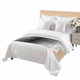 Abstract Bed Runner Twin Size Gray Gradient Ocean Beach Waves Soft Bed ...