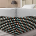 thumbnail image 1 of Abstract Bed Skirt, Colorful Retro Vertical Arrows Repetition with Tribal Influences, Elastic Bedskirt Dust Ruffle Wrap Around for Bedding Decor, 4 Sizes, Sage Green Multicolor, by Ambesonne, 1 of 2