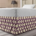 thumbnail image 1 of Abstract Bed Skirt, Graphic Tile Multiple Triangle Elements Interlaced and Overlapped to Each Other, Elastic Bedskirt Dust Ruffle Wrap Around for Bedding Decor, 4 Sizes, Purple Cream, by Ambesonne, 1 of 2