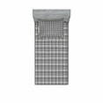thumbnail image 1 of Abstract Bedding Set with Sheet & Covers, Dark Toned Checkered Gaelic Culture Symbolic National Pattern, Printed Bedroom Decor 2 Shams, 4 Sizes, Charcoal Grey Dimgrey, by Ambesonne, 1 of 3