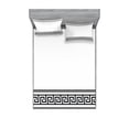 thumbnail image 1 of Abstract Bedding Set with Sheet & Covers, Simplistic Classic Greek Inspired Pattern in Monochrome Design, Printed Bedroom Decor 2 Shams, 4 Sizes, Charcoal Grey White, by Ambesonne, 1 of 3