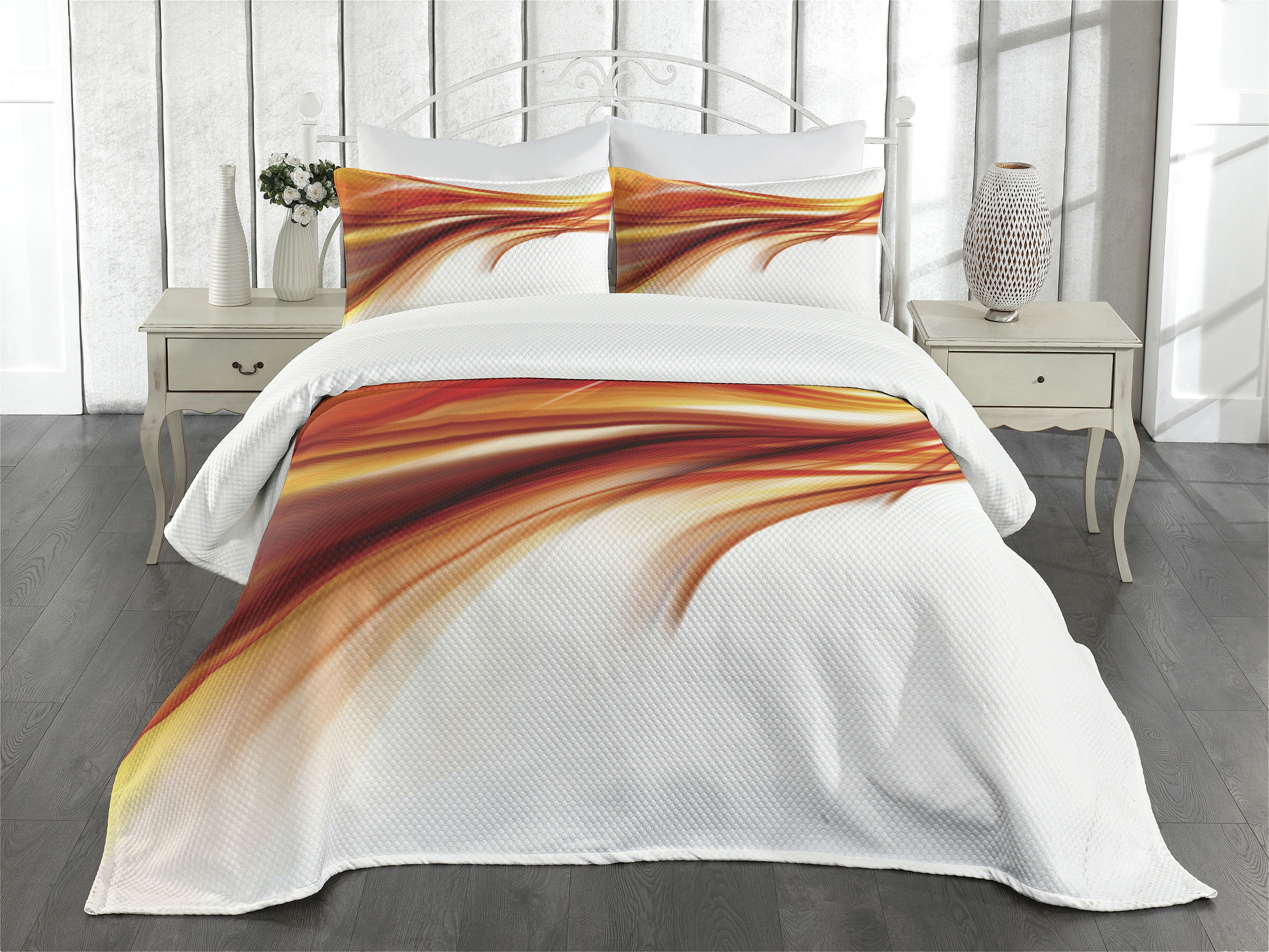 Abstract Bedspread Set Queen Size Modern Contemporary Abstract Smooth