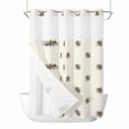 thumbnail image 1 of Abstract Bee No Hooks Shower Curtain with Snap-in Liner Hive Lines Spring Pastoral Country Abstract Shower Curtains for Bathroom, Waterproof, Easy Install, Washable 48"x72", 1 of 9