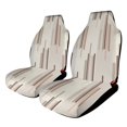 thumbnail image 1 of Abstract Beige Brown Vertical Stripes Pattern Car Seat Covers Front Seats Universal Fit for Cars SUV Truck Auto Interior Accessories, 1 of 3