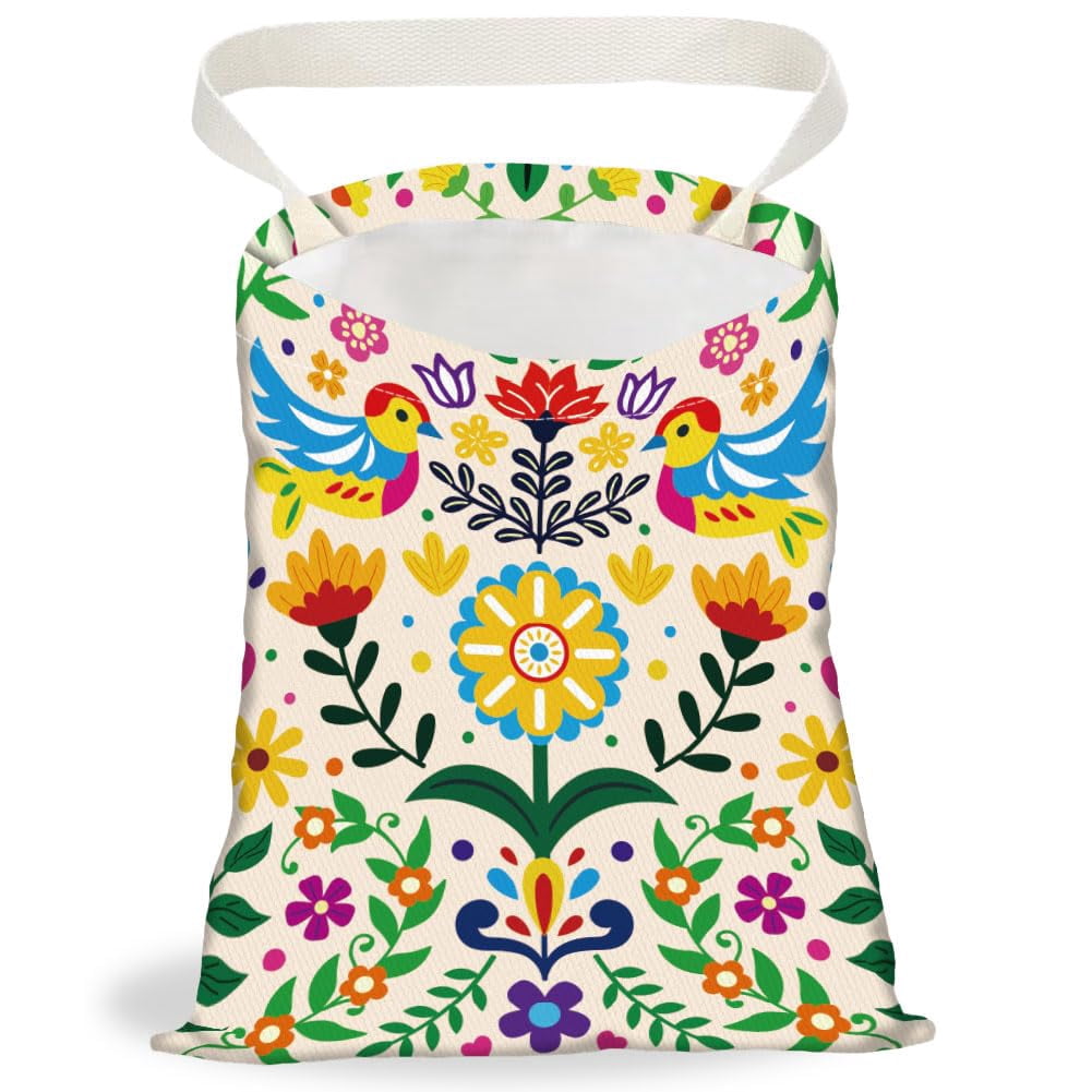 Pykfrhh Car Trash Bag With Daisy/Sunflower Print - Waterproof Hanging Organizer For Back Seat, 9.8x11.8in