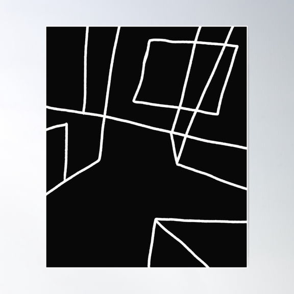 Abstract Black And White Design Concept Poster Wall Art, Modern Wall Decor For Living Room Bedroom, 8x12 UNFRAMED