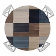 thumbnail image 1 of Abstract Black Brown Blue Elastic Fitted Round Table Cover Painting Art Waterproof Outdoor Tablecloth for Holiday Party, Picnic, Patio & Dining Fits Tables Up to 55"-60", 1 of 8