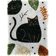 thumbnail image 1 of Abstract Black Cat and Leaves Latch Hook Kits Rug Colorful Printed Crochet Yarn DIY Hooking Latch Kit Carpet Rug Cover Mat for Christmas Chair Cushion Floor Decor 52x38cm(5), 1 of 7