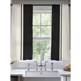 thumbnail image 1 of Abstract Black Color Block Sheer Curtains 63 Inches Long 2 Panels Vintage Lines Linen Texture Light Filtering Semi Sheer Window Curtains Drapes for Bedroom Living Room 52"x63", 1 of 7
