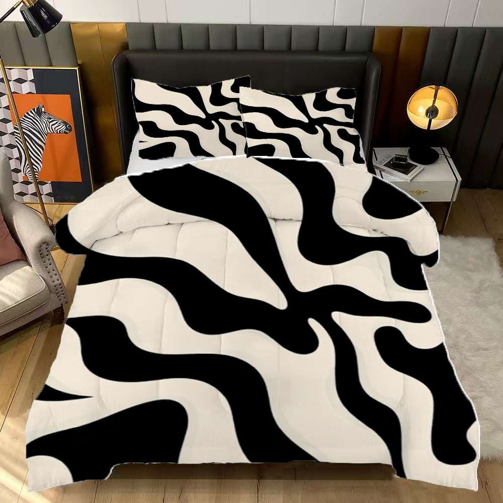 Butter Crest Black Bedding Set