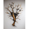 thumbnail image 1 of Abstract Black Gold Tree Canvas Print, Decor for Living Room, Office, Entryway, Home Accent, 1 of 8
