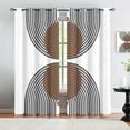 thumbnail image 1 of Abstract Black Lines Window Treatments Home Decor, Mid-Century Modern Art Room Darkening Window Drapes Panels, 3D Print Blackout Curtains For Bedroom Living Room Decor 42"W x 84"L (Pack of 2), 1 of 6