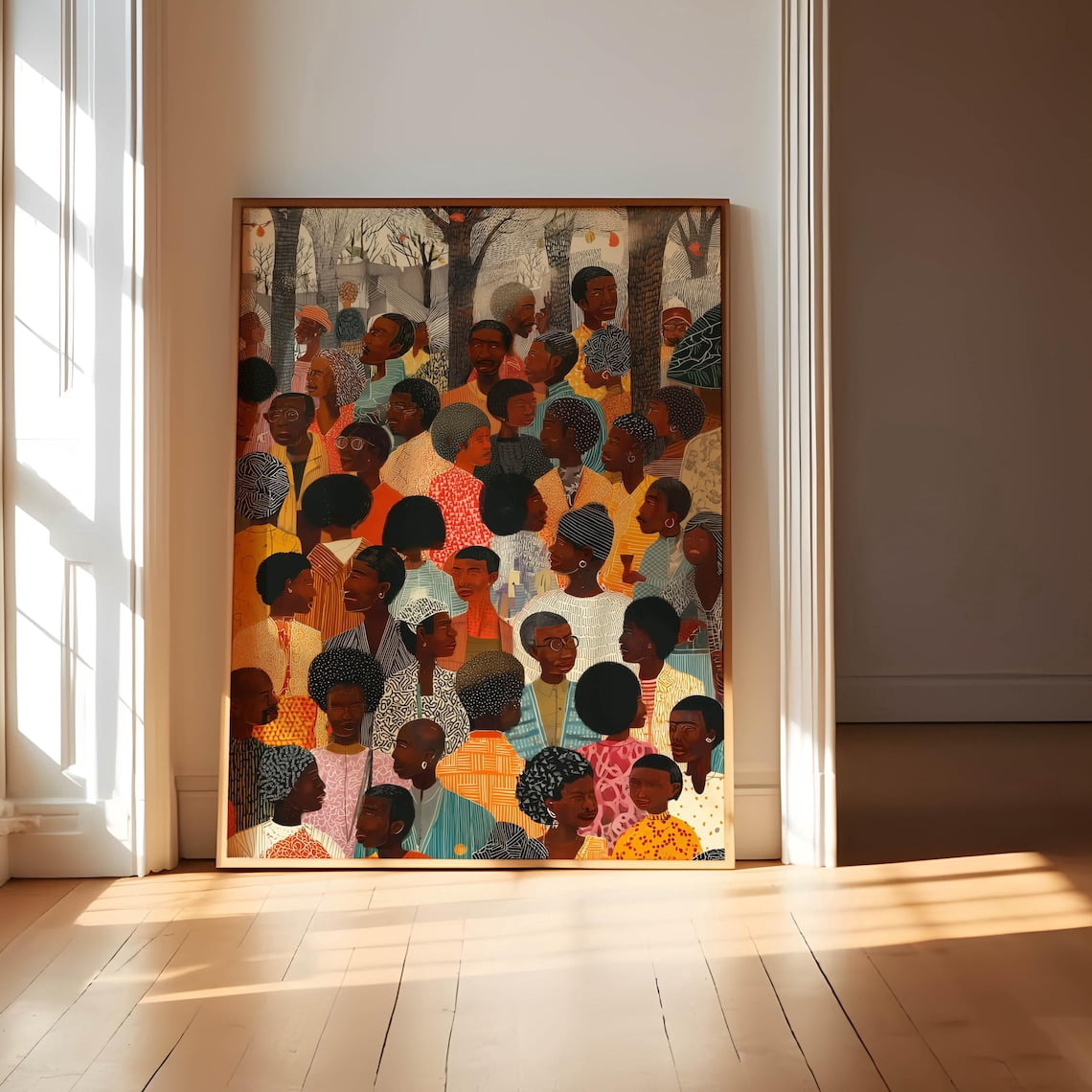 Abstract Black People Wall Art Print, Modern Home Decor - Walmart.com
