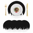 thumbnail image 1 of Abstract Black Round 13 Inch Placemats Set of 4, Modern Minimalist Graffiti Artwork HeatResistant Non Slip Place Mats for Dining Table, Wipeable Braided Kitchen Table Mats for Housewarming, 1 of 9