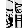thumbnail image 1 of Abstract Black and White Kitchen Dish Towels Set of 4 - Mid Century Modern Black and White Decorative Hand Towels for Bathroom Kitchen, Modern Home Decor, 18x26 Inches, 1 of 6