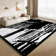 thumbnail image 1 of Abstract Black and White Ink Area Rugs 5x6 Rug Minimalism Graffiti Art Watercolor Indoor Rugs Soft Non-Slip Non-Shedding Washable Carpet for Living Room Bedroom Office Entrance Foyer, 1 of 6