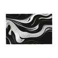 Abstract Black White Swirls Placemats Set of 4, Heat Resistant Place