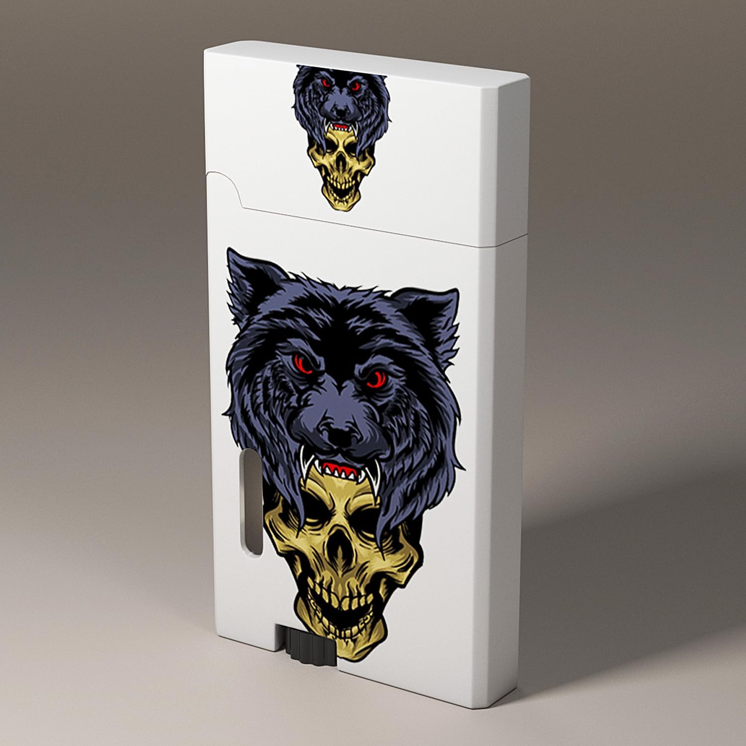 Abstract Black Wolf Skull Metal Lighter Cool Torch,Jet Torch Windproof