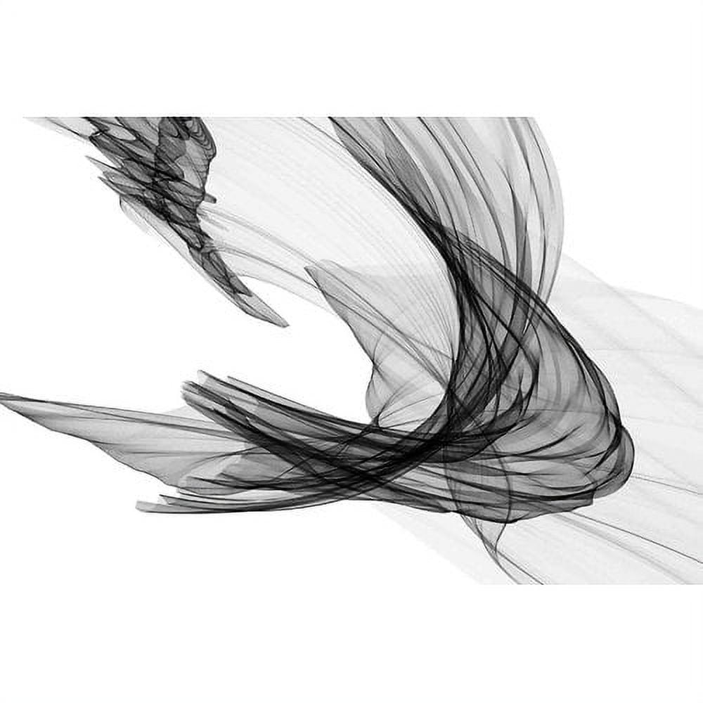 "Abstract Black and White 20-29-04" Painting Print on Wrapped Canvas