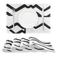 thumbnail image 1 of Abstract Black and White Pattern Reversible Placemat Set of 4 Non Slip Coffee Mats 18x12 Inch for Dining, Kitchen, Coffee, 1 of 9