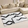 thumbnail image 1 of Abstract Black and White Pattern Soft Polyester Area Rug 31''x20'', Non Slip, Memory Foam, Water Absorbent, 1 of 7