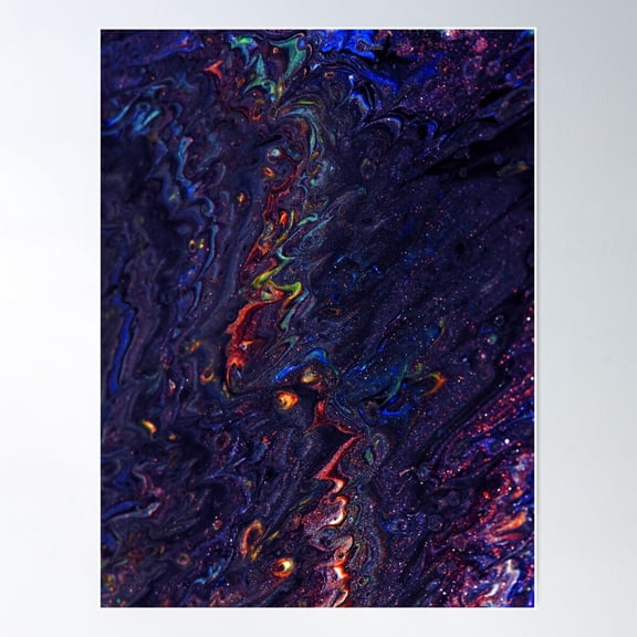 Abstract Blacklight Pattern Space Purple Nebula Poster Art UNFRAMED PAPER POSTER