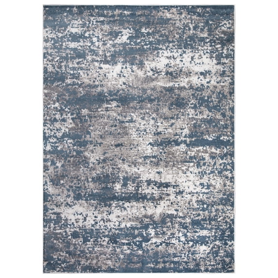 Abstract Blue 8 ft. x 10 ft. Area Rug