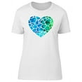 thumbnail image 1 of Abstract Blue And Green Heart T-Shirt Women -Image by Shutterstock, Female Medium, 1 of 2