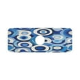thumbnail image 1 of Abstract Blue Circular Pattern Single Compact Faucet Drying Pad 14.7x5.4in Absorbent Mat for Small Sinks, Vanity Countertops, 1 of 10