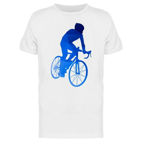 Abstract Blue Cycling Racer T-Shirt Men -Image by Shutterstock, Male XX-Large