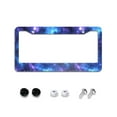 thumbnail image 1 of Abstract Blue Galaxy License Plate Frames for Women Men Car Plate Holder Cover Metal Tag Aluminum Car Accessories Front Rear Plate Decor, 1 of 6