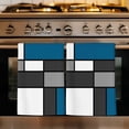 thumbnail image 1 of Abstract Blue Grey Kitchen Towels Set of 1, Modern Geometric Color Blocks Absorbent Dish Towels for Kitchen, Microfiber Hand Towel, Quick Drying Tea Towel for Cleaning Decorative Dishcloths, 1 of 7
