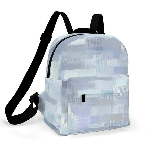 Abstract Blue Grey Texture Small Backpack Cute Mini Backpacks For Woman Lightweight Daypacks