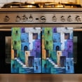thumbnail image 1 of Abstract Blue Kitchen Towels Set of 3, Painting Buildings Geometric Modern Art Absorbent Dish Towels for Kitchen, Microfiber Hand Towel, Quick Drying Tea Towel for Cleaning Decorative Dishcloths, 1 of 7