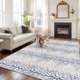 thumbnail image 1 of Abstract Blue Large Area Rugs 5x8 ft Tree Branch Pattern Washable Rug Non Slip Indoor Carpet Absorbent Floor Mat for Living Room Bedroom Dining Room, 1 of 9