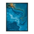 thumbnail image 1 of Abstract Blue Marble Composition II 24 in x 32 in Framed Painting Canvas Art Print, by Designart, 1 of 5