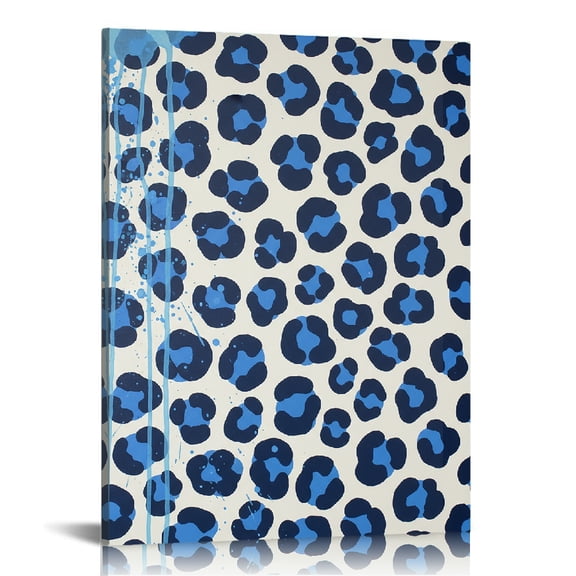 Abstract Blue Navy Leopard Canvas Wall Art, Art Print Painting for Home Decorations
, Canvas Print