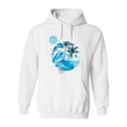 thumbnail image 1 of Abstract Blue Palm Tree Hoodie Men -Image by Shutterstock, Male x-Large, 1 of 4