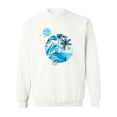 thumbnail image 1 of Abstract Blue Palm Tree. Sweatshirt Men -Image by Shutterstock, Male Small, 1 of 4