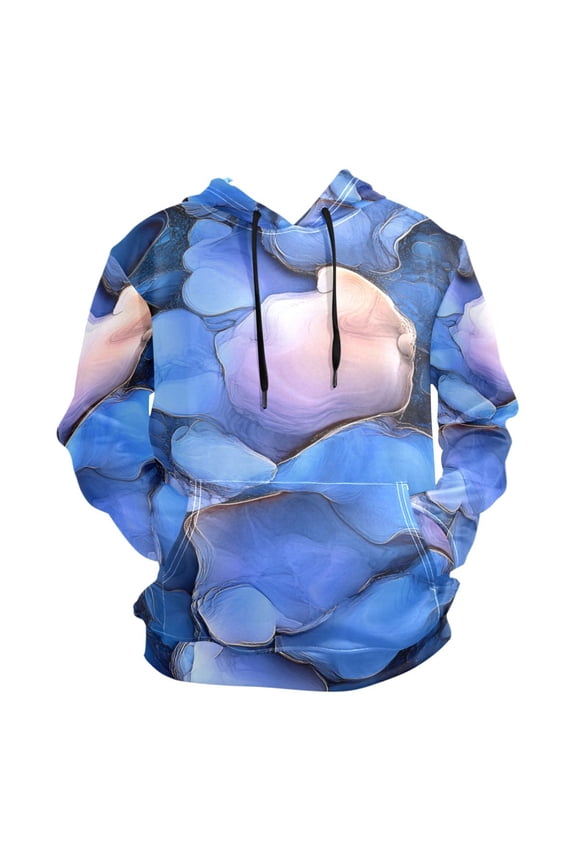 Abstract Blue Rock Art Men’s Hoodies Sweatshirt Fleece Jackets Long Sleeve Sweatshirts