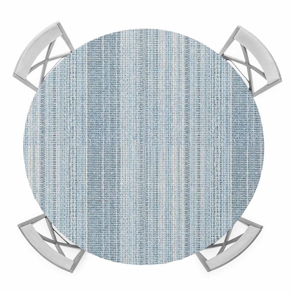 Abstract Blue Round Fitted Tablecloth with Elastic Edge, Rustic ...