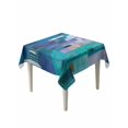 thumbnail image 1 of Abstract Blue Suqare Tablecloth - 54 x 54 Inch, Painting Buildings Geometric Color Block Waterproof & StainResistant Tablecloth, Washable Oil-proof Table Cover for Dining/Party/Wedding/Camping/Buffet, 1 of 9