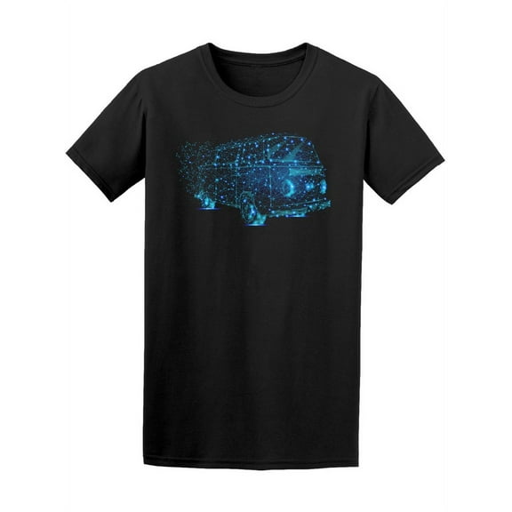 Abstract Blue Surfer Van   T-Shirt Men -Image by Shutterstock, Male Medium