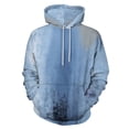 thumbnail image 1 of Abstract Blue Texture Art Men's Women Vintage 3D Hooded Sweatshirt - All-Season Loose Fit Streetwear, 1 of 6