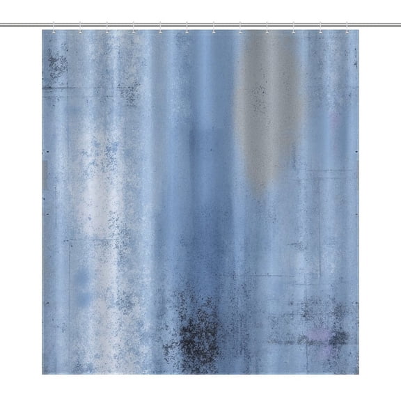 Abstract Blue Texture Art Shower Curtain Bathtub Decor Bathroom Fabric Waterproof Curtains Shower