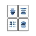 Abstract Blue Wall Art Prints by Haus and Hues Set of 4 Abstract