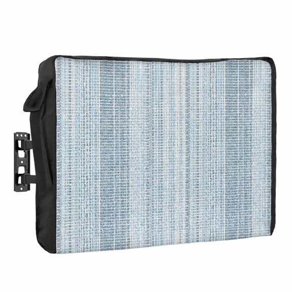 Abstract Blue Waterproof Outdoor TV Cover, Rustic Farmhouse Minimalist ...